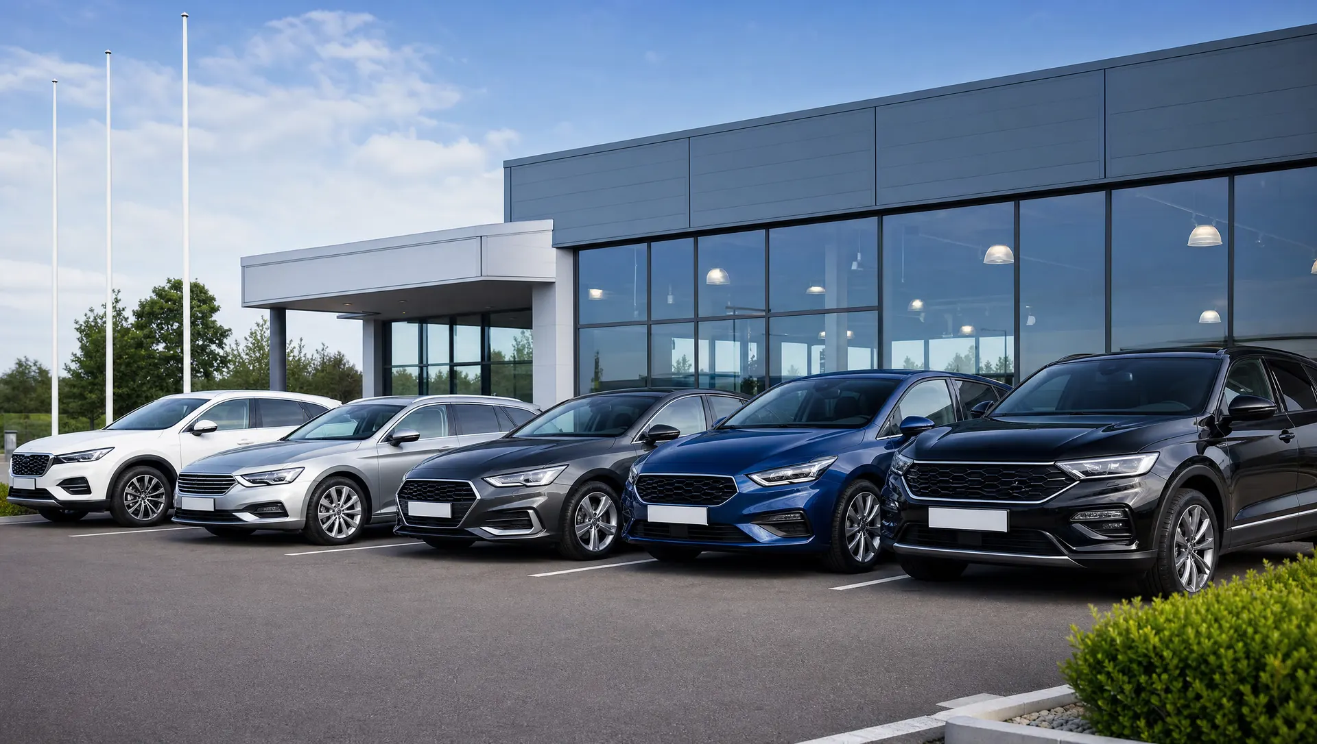 Angekaufte Fahrzeuge vor dem Autohaus – Autoankauf Soltau
